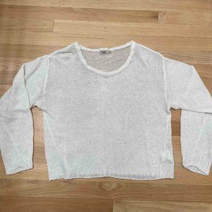 Faherty linen sweater; Size XL in cream